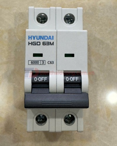 MCB HYUNDAI 2P 63A 6kA ( HGD63M )