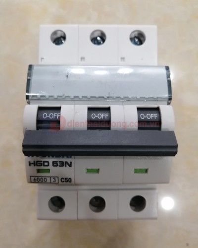 MCB HYUNDAI 3P 50A 6kA ( HGD63N )