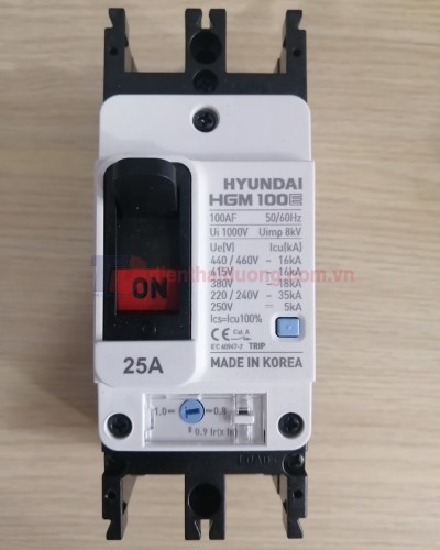 MCCB HYUNDAI 2P 25A 35kA ( HGM100E-F )