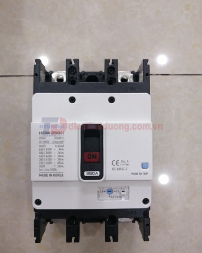 MCCB HYUNDAI 2P 250A 85kA ( HGM250H-F )