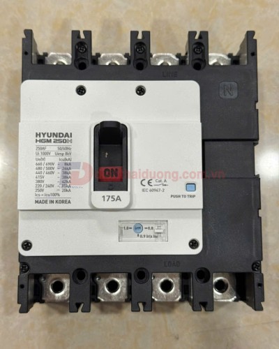 MCCB HYUNDAI 4P 175A 38kA ( HGM250H-F )