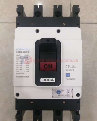 MCCB HYUNDAI 3P 300A 65kA ( HGM400S-F )