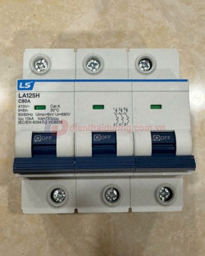 MCB LS 3P 80A 10kA ( LA125H )
