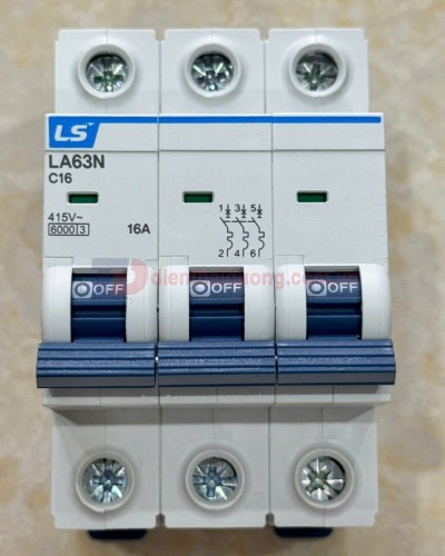 MCB LS 3P 16A 6kA ( LA63N )