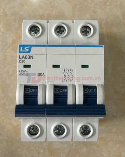 MCB LS 3P 20A 6kA ( LA63N )