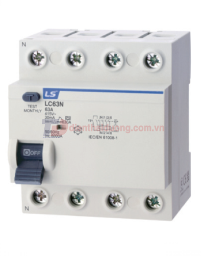 RCCB LS 3P+N 63A 30/100/300mA 6kA ( LC63N 3P+N )
