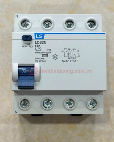 RCCB LS 3P+N 63A 30/100/300mA 6kA ( LC63N 3P+N )