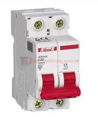 MCB HIMEL 2P 6A 6kA ( HDB3WN2C6 )