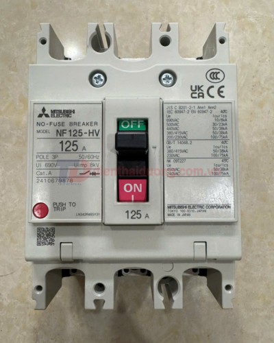 MCCB MITSUBISHI 3P 125A 50kA ( NF125-HV )