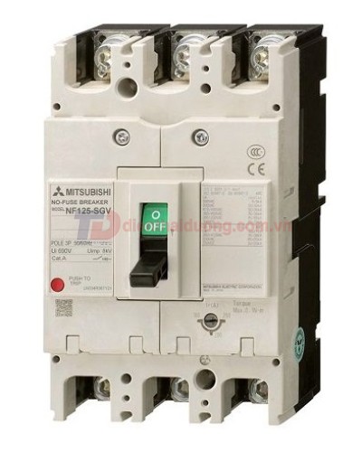 MCCB MITSUBISHI 3P 40A 150kA chỉnh dòng 0.8-1.0*In ( NF125-RGV )