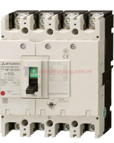 MCCB MITSUBISHI 4P 20A 50kA chỉnh dòng 0.8-1.0*In ( NF125-LGV )