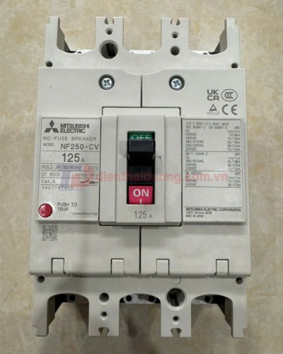 MCCB MITSUBISHI 3P 125A 25kA ( NF250-CV )