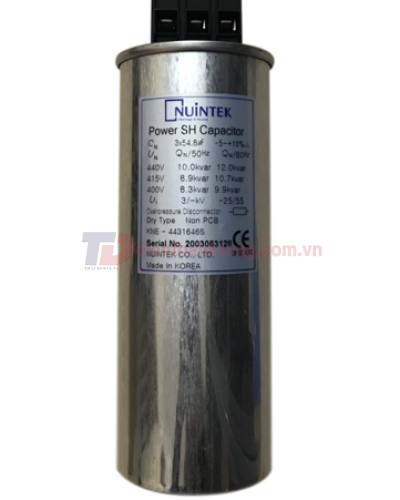 Tụ bù khô NUINTEK 3P 10KVAr 440V ( KNE-4431646S )