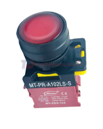 Nút nhấn OFF có đèn MASTER màu đỏ Ø22 loại tự nhả ( MT-PR-A102L-S )