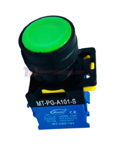 Nút nhấn ON MASTER màu xanh lá Ø22 loại tự nhả ( MT-PG-A101-S )