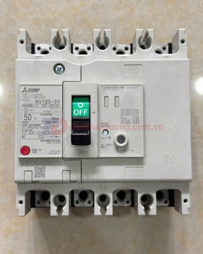 ELCB MITSUBISHI 4P 50A 30kA 30mA hoặc 1.2.500mA ( NV125-SV )
