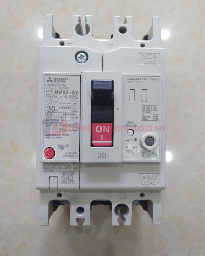 ELCB MITSUBISHI 2P 30A 15kA 30mA ( NV63-SV )