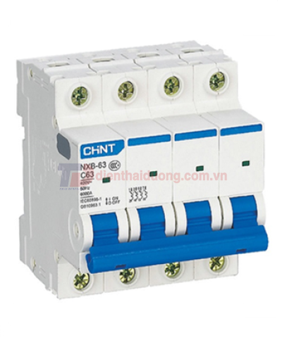 MCB CHINT 4P 10A 6kA ( NXB-63 )
