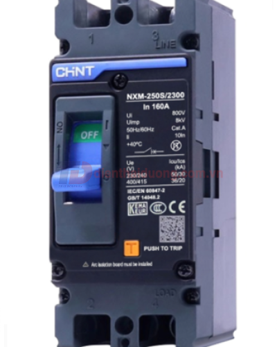 MCCB CHINT 2P 100A 25kA ( NXM-125S/2300 )