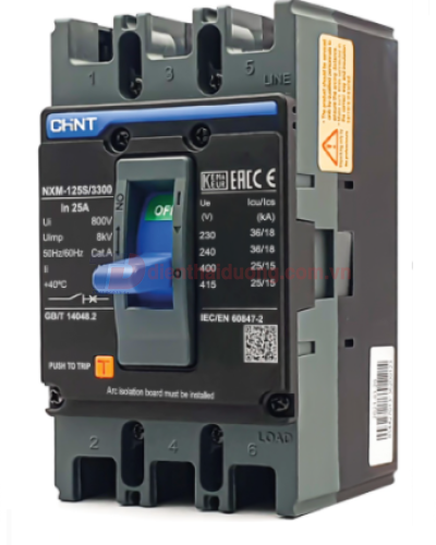 MCCB CHINT 3P 80A 25kA ( NXM-125S/3300 )