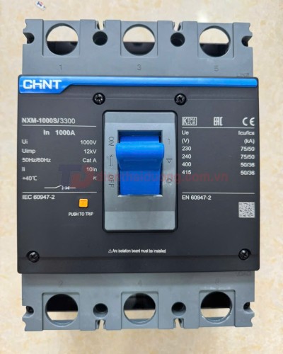 MCCB CHINT 3P 1000A 50kA ( NXM-1000S/3300 )