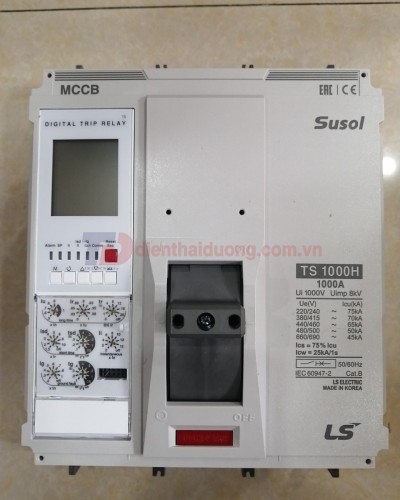 MCCB LS 3P 1000A 70kA chỉnh dòng điện tử 7 bước từ 0.4~1.0 x In ( TS1000H )