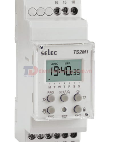 Timer Switch hiển thị màn hình LCD SELEC TS2M1-2-16A-230V