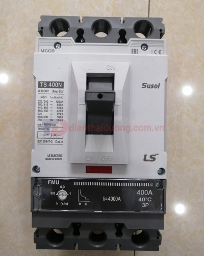 MCCB LS 3P 400A 65kA chỉnh dòng 0.8-0.9-1.0 x In ( TS400N FMU400 )