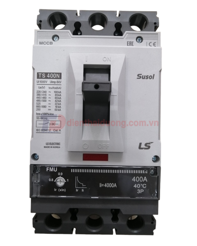 MCCB LS 3P 300A 65kA chỉnh dòng 0.8-0.9-1.0 x In ( TS400N FMU400 )