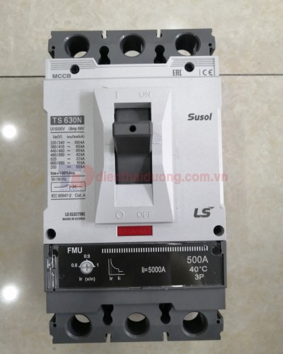 MCCB LS 3P 500A 65kA chỉnh dòng 0.8-0.9-1.0 x In ( TS630N FMU630 )