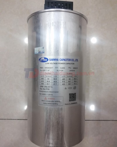 Tụ bù khô SAMWHA 3P 40KVAr 440V ( RMC-4450400KT )
