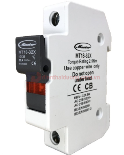 Vỏ cầu chì điều khiển MASTER có đèn báo MT18-32X
