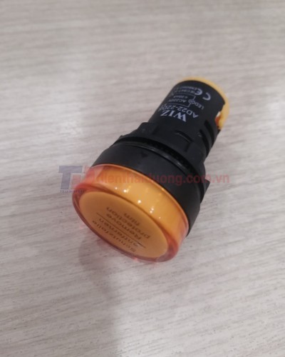 Đèn báo LED Ø22 màu vàng 220VAC ( AD22-22DS )
